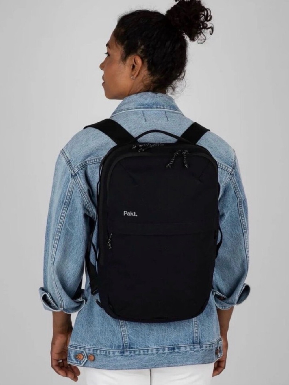 Pakt Black 15L Compact Convertible Straps Travel Padded Laptop Backpack NWOT